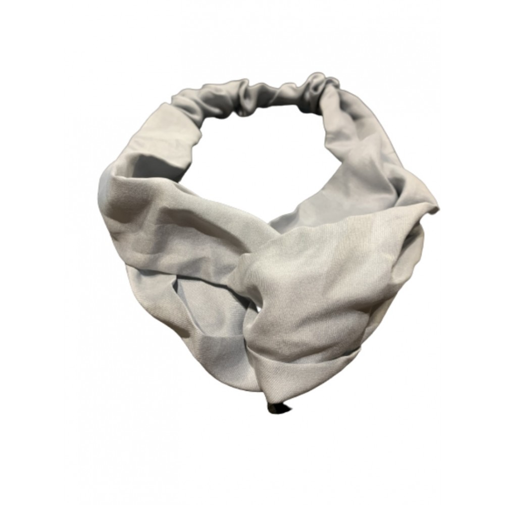Kisa Handmade Accessories μεταξωτή κορδέλα μαλλιών γκρι ανοιχτό