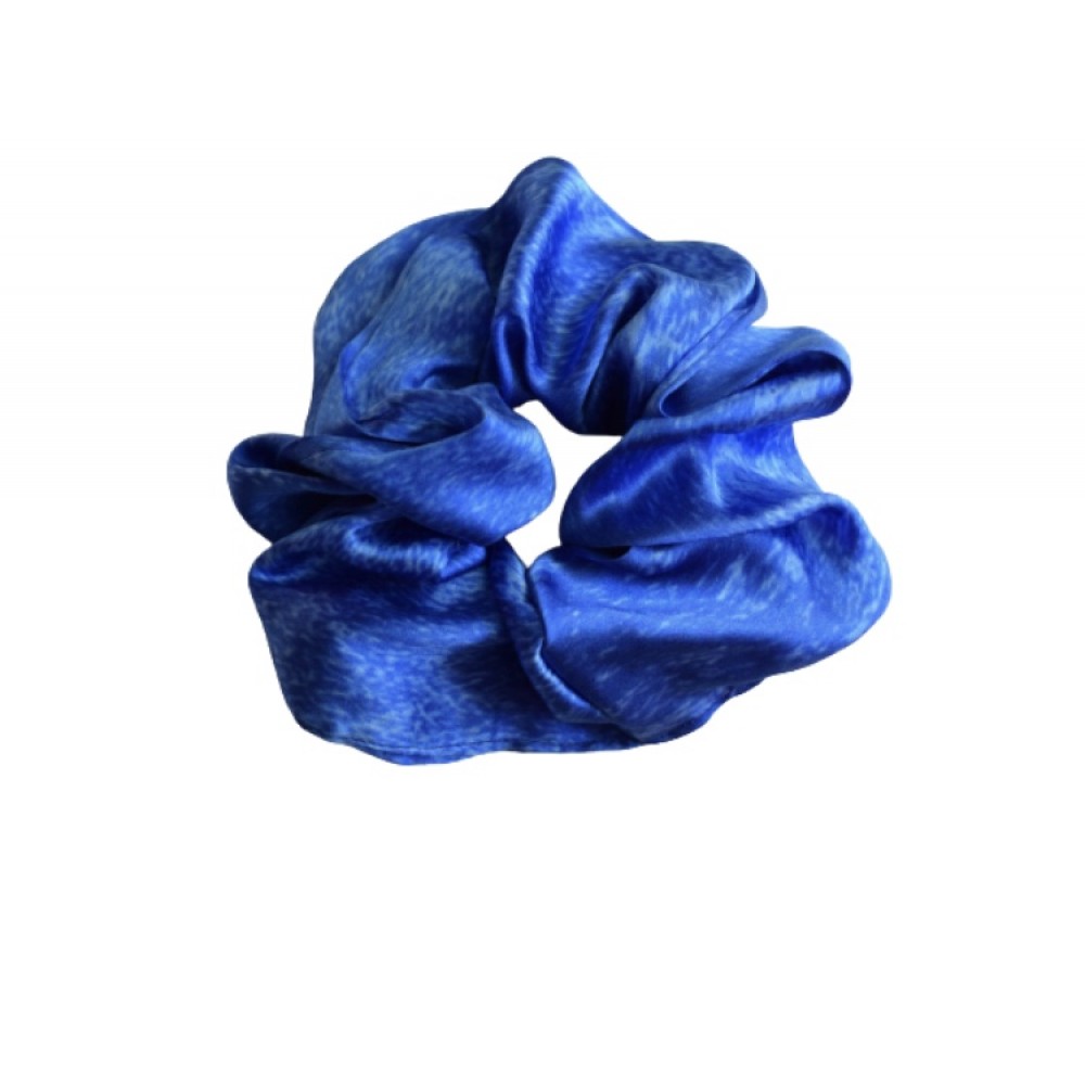 Kisa Handmade Accessories μεταξωτό λαστιχάκι μαλλιών μπλε ραφ