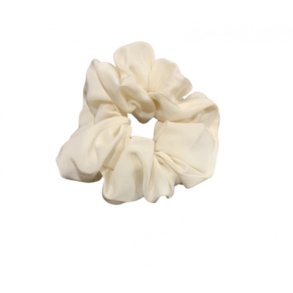 Kisa Handmade Accessories μεταξωτό λαστιχάκι μαλλιών λευκό του πάγου