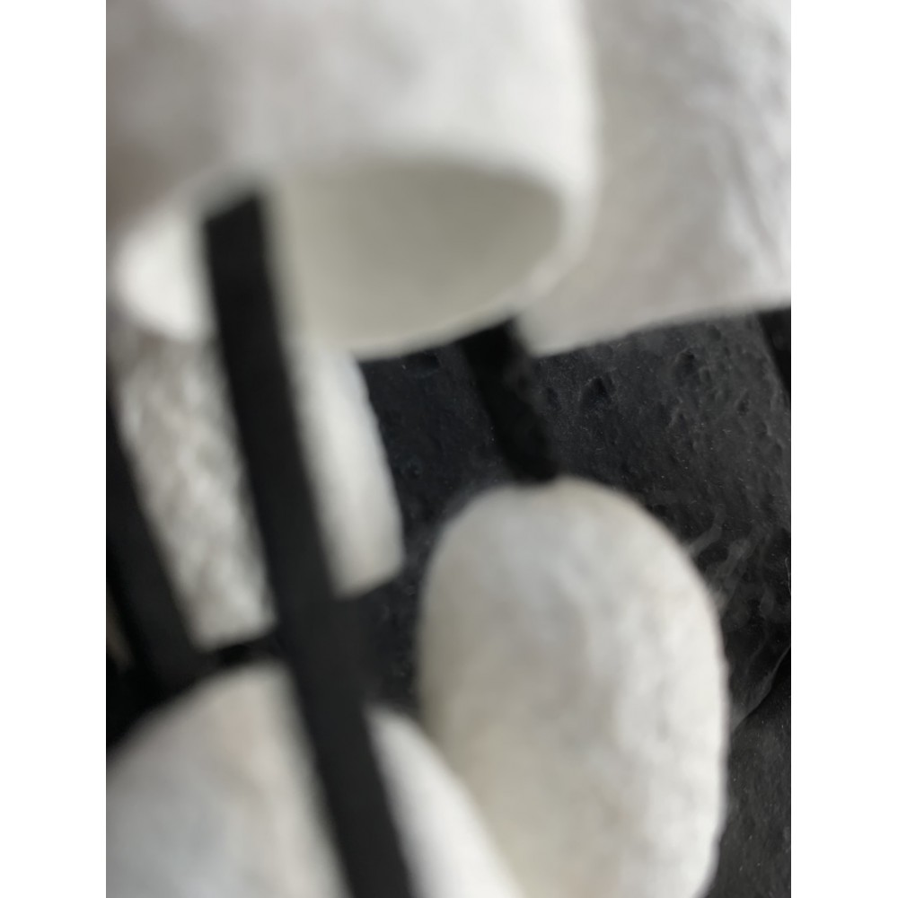 Kisa Χειροποίητο κολιέ από κουκούλια μεταξοσκώληκα Σουφλίου λευκό