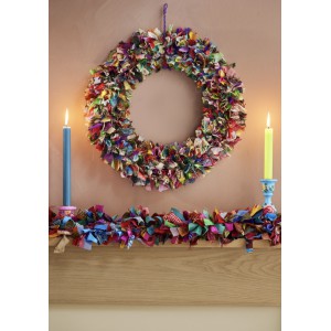 BS Χριστουγεννιάτικο πολύχρωμο στεφάνι 