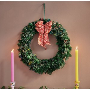 BS Χριστουγεννιάτικο πράσινο στεφάνι  