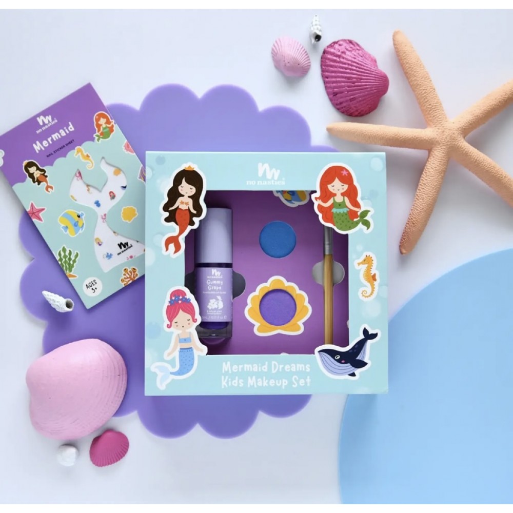 No Nasties Kids Mermaid Dreams Natural Kids Makeup Gift Set
