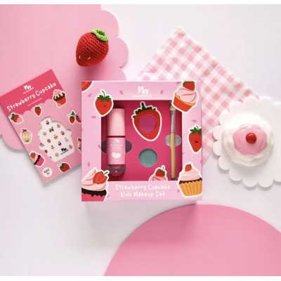 No Nasties Kids Strawberry Cupcake NaturaL Kids Makeup Gift Set 
