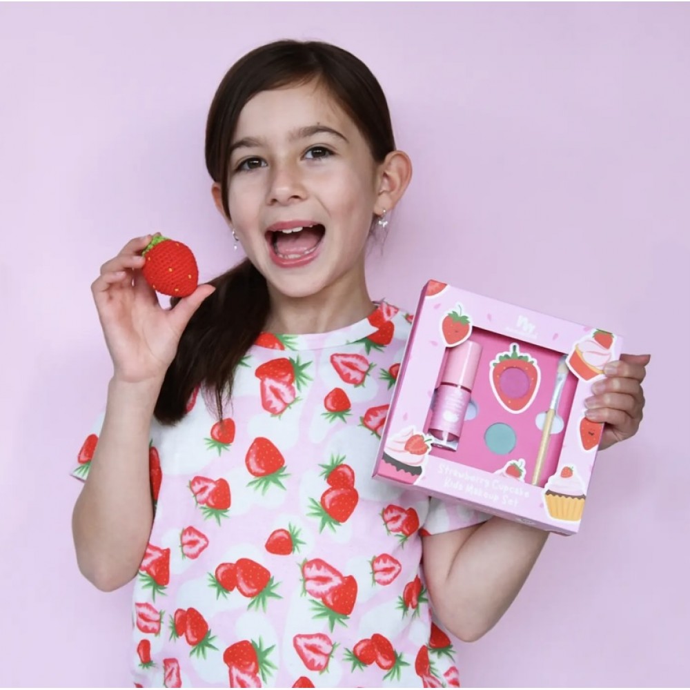 No Nasties Kids Strawberry Cupcake NaturaL Kids Makeup Gift Set 
