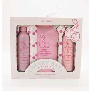 Yes Studio Σετ μπάνιου Cherry Baby με αφρόλουτρο, λοσιόν & scrub 450ml 