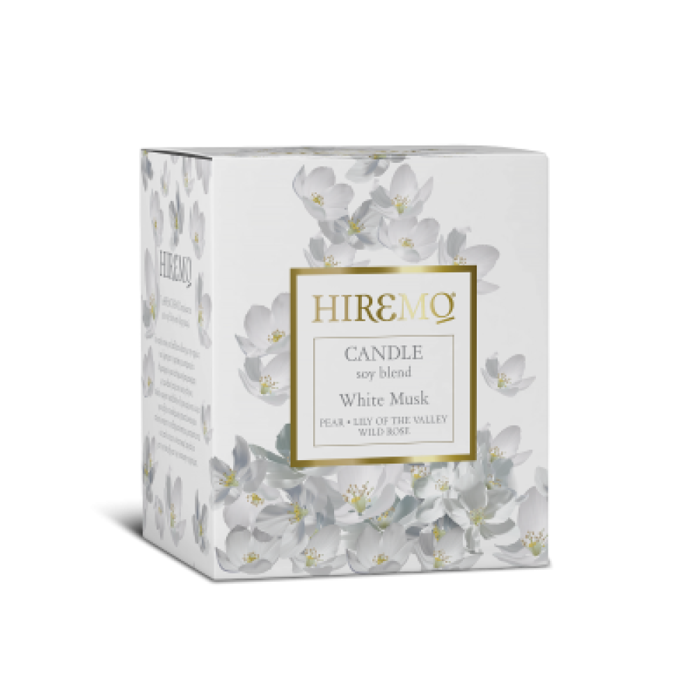 Hiremo Soy Blend White Musk Candle 250gr