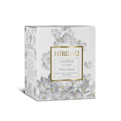 Hiremo Soy Blend White Musk Candle 250gr