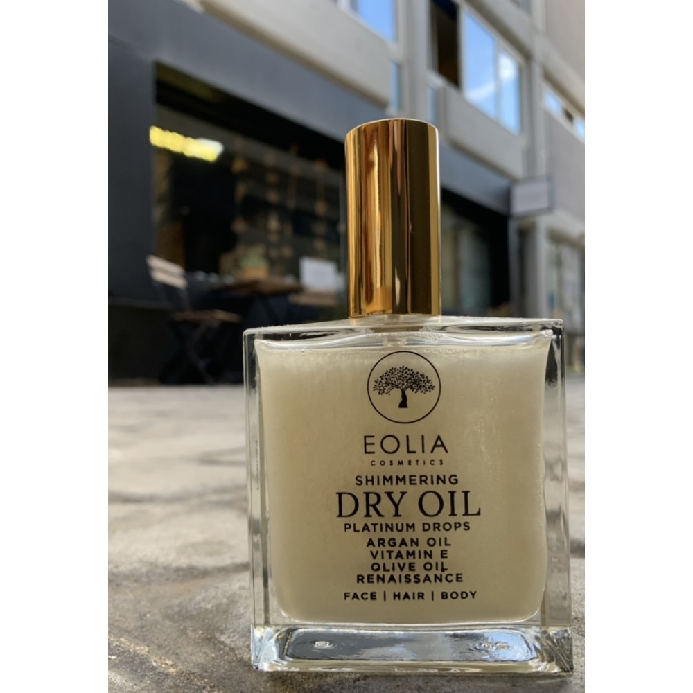 Eolia Cosmetics Ξηρό Λάδι Shimmering Dry Oil Platinum Drops Renaissance 100ml